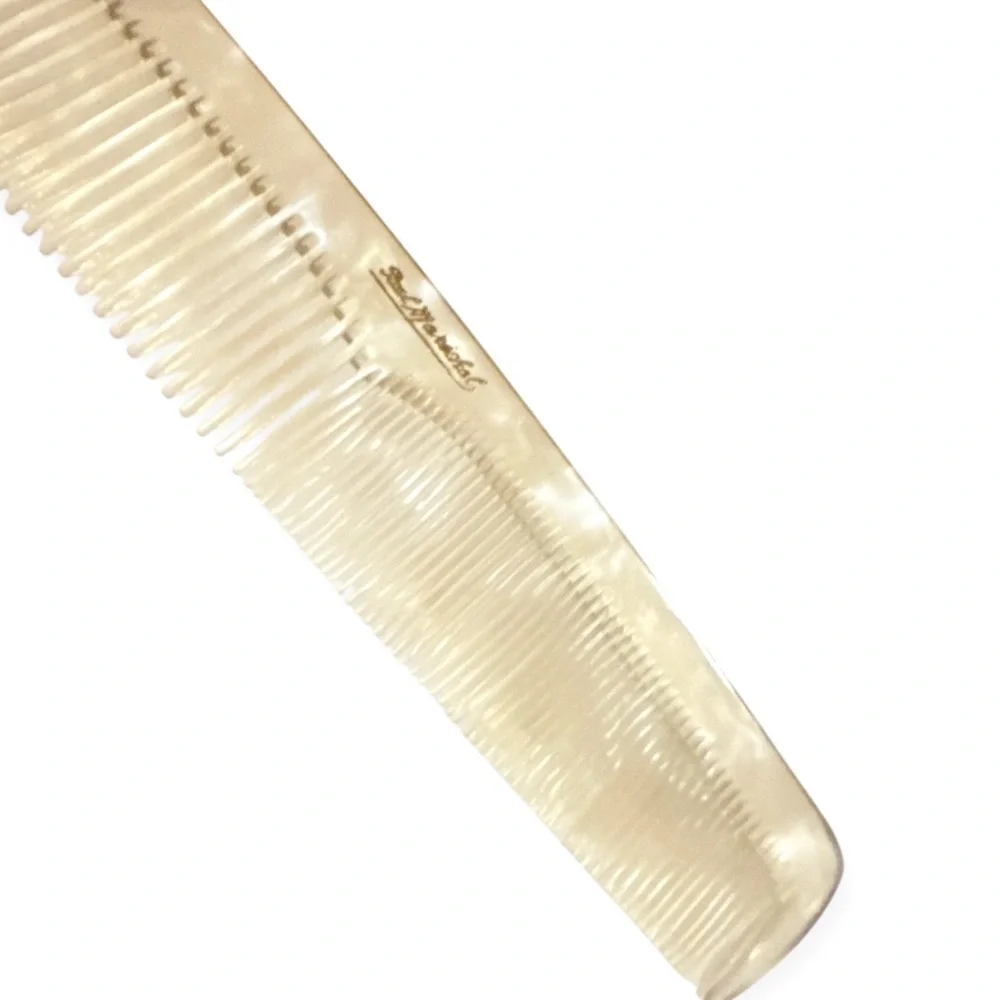 Vintage Pearlescant Clear French Comb by Paul Marechal, Deadstock